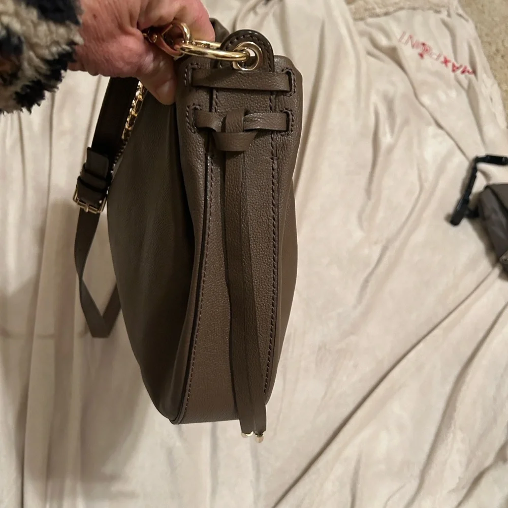 henri bendel Brown Pebbled Leather Chain-Handle Shoulder Bag - Picture 5 of 14